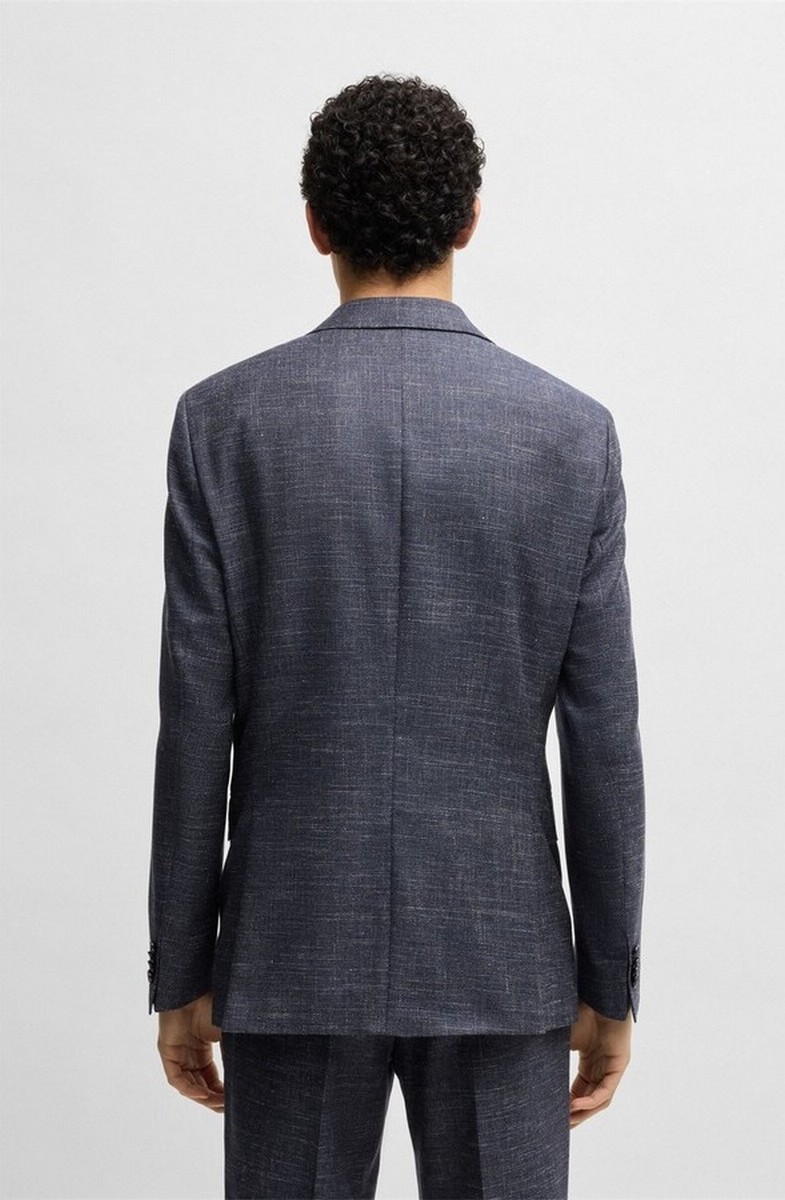 Boss Ανδρικό Σακάκι Slim Fit Από Μικρομοτίβο Με Ελαστικό Ύφασμα φωτογραφία