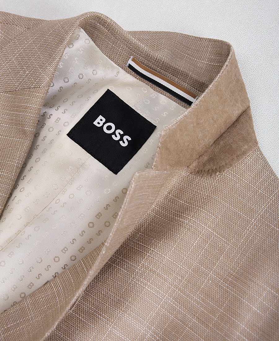Boss Ανδρικό Σακάκι Slim Fit Από Μικρομοτίβο Με Ελαστικό Ύφασμα φωτογραφία