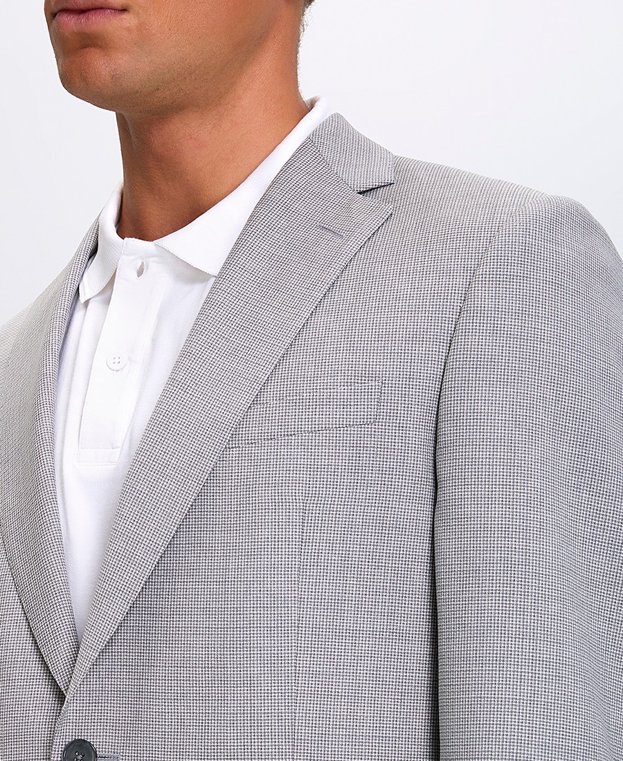Kaiser Hoff Ανδρικό Σακάκι Modern Fit με Μικροσχέδιο σε Γκρι φωτογραφία