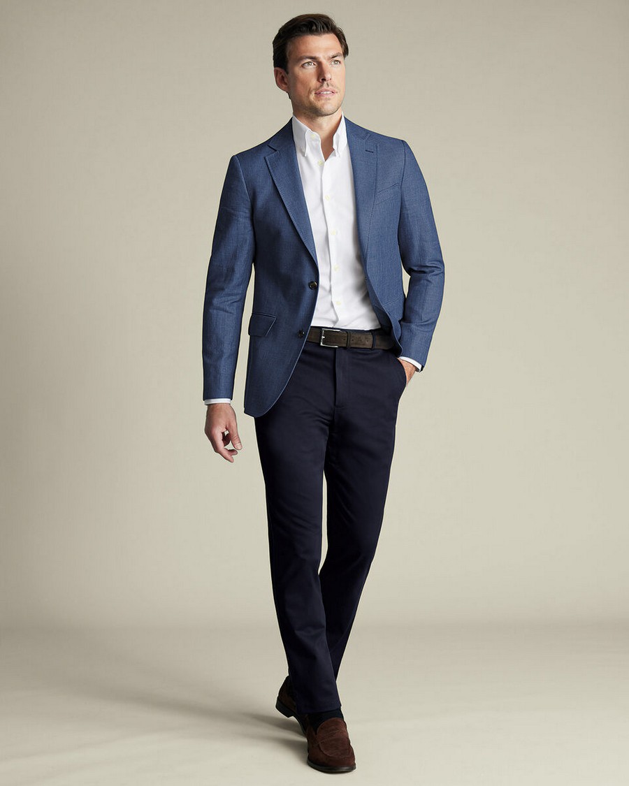 Charles Tyrwhitt Ανδρικό Σακάκι Λινό/Βαμβακερό Modern Fit φωτογραφία