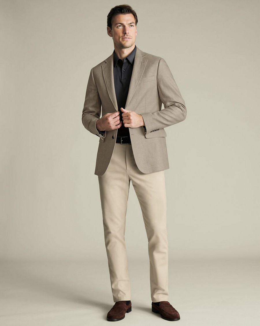 Charles Tyrwhitt Ανδρικό Σακάκι Λινό/Βαμβακερό Modern Fit φωτογραφία