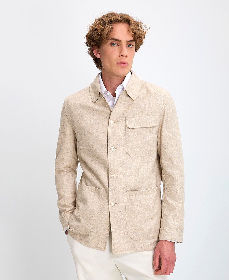 Vardas Ανδρικό Σακάκι Regular Fit Σε Μπεζ Απόχρωση