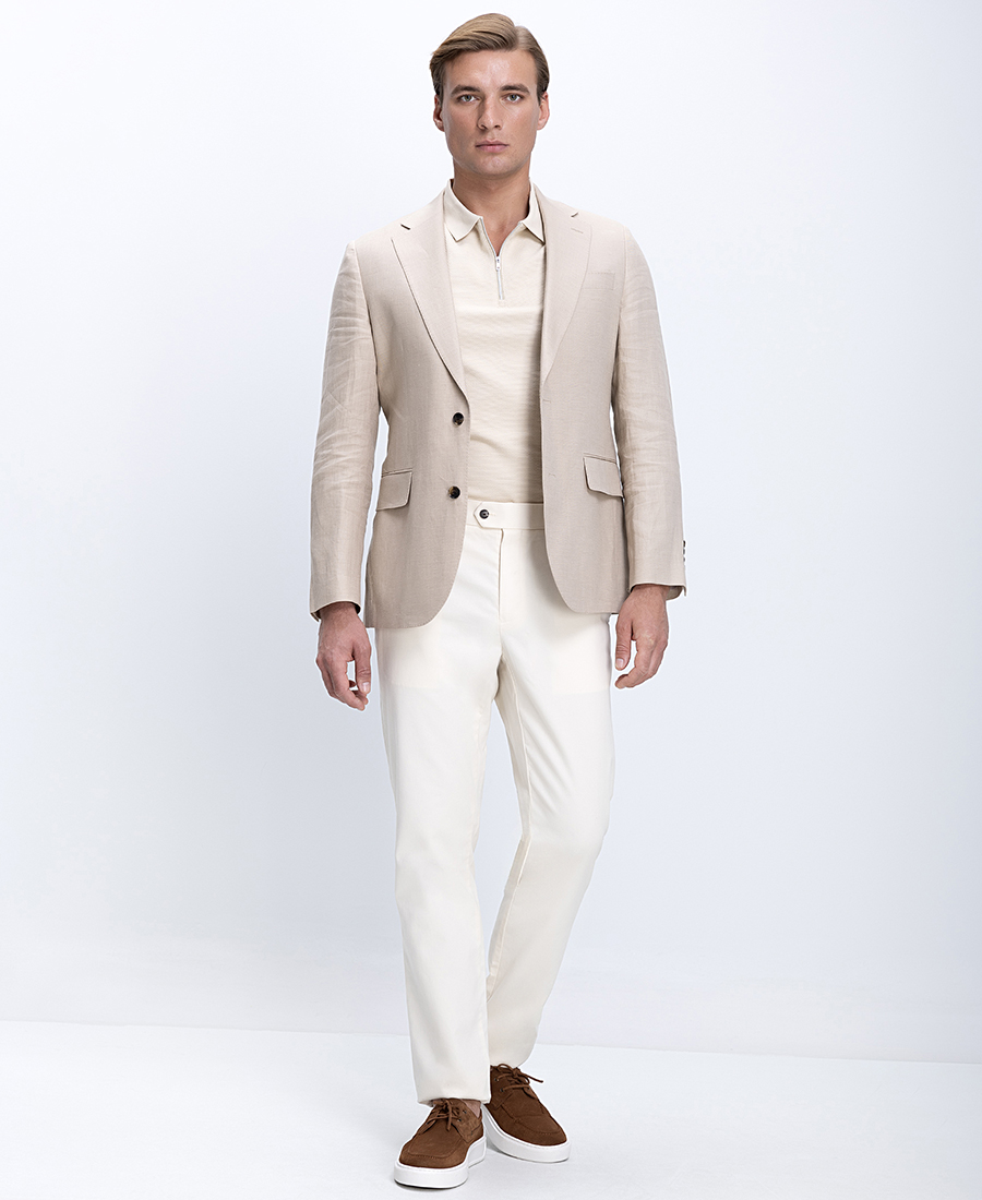 Charles Tyrwhitt Ανδρικό Σακάκι Slim Fit Λινό Με Notch Πέτο90 φωτογραφία