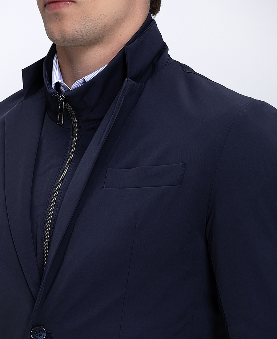 Ανδρικό Σακάκι Regular Fit Με Κλασικό Πέτο Και Ελαστική Υφή φωτογραφία