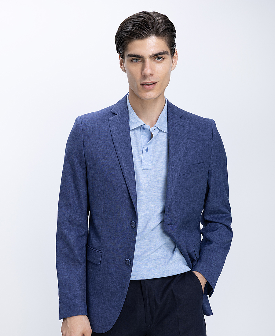 Ανδρικό Σακάκι Slim Fit Με Ελαστική Ύφανση