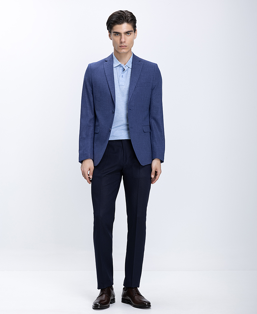 Ανδρικό Σακάκι Slim Fit Με Ελαστική Ύφανση φωτογραφία
