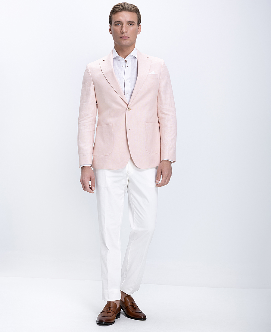 Charles Tyrwhitt Ανδρικό Σακάκι Slim Fit Λινό Βαμβακερό φωτογραφία