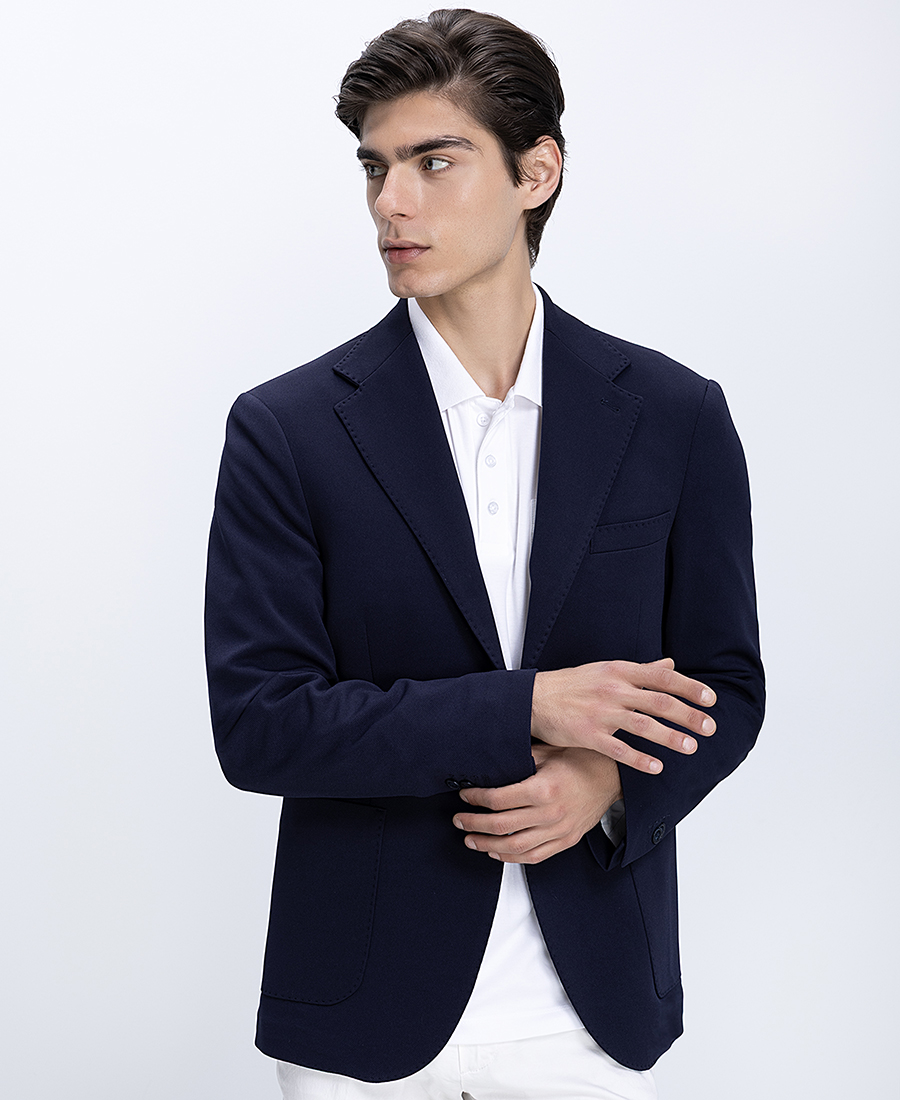 Mauro Boano Ανδρικό Σακάκι Με Patch Τσέπες Modern Fit