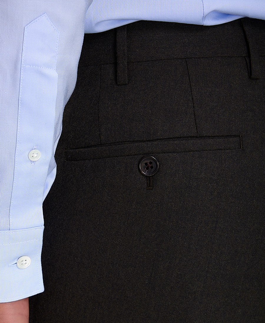 CC Collection Corneliani Ανδρικό Παντελόνι S120's Wool Slim Fit σε Καφέ φωτογραφία