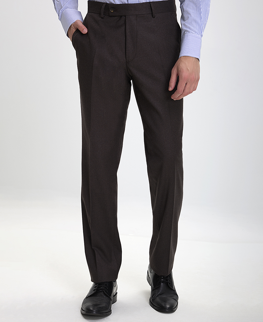 Kaiserhoff Kaiserhoff Παντελόνι Wool-cashmere Flannel Modern Fit σε Σκούρο Καφέ