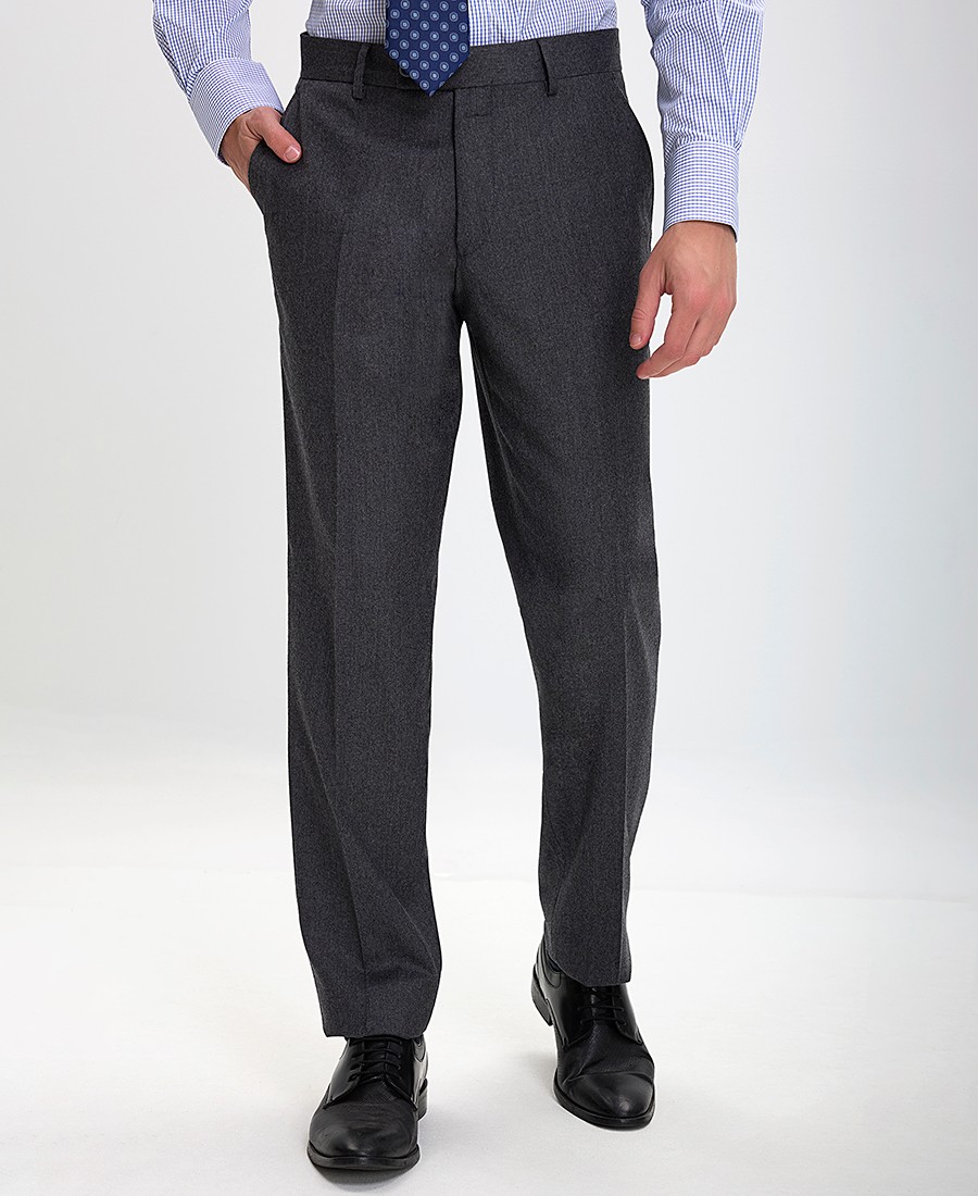 Kaiserhoff Παντελόνι Wool-cashmere Flannel Modern Fit σε Γκρι