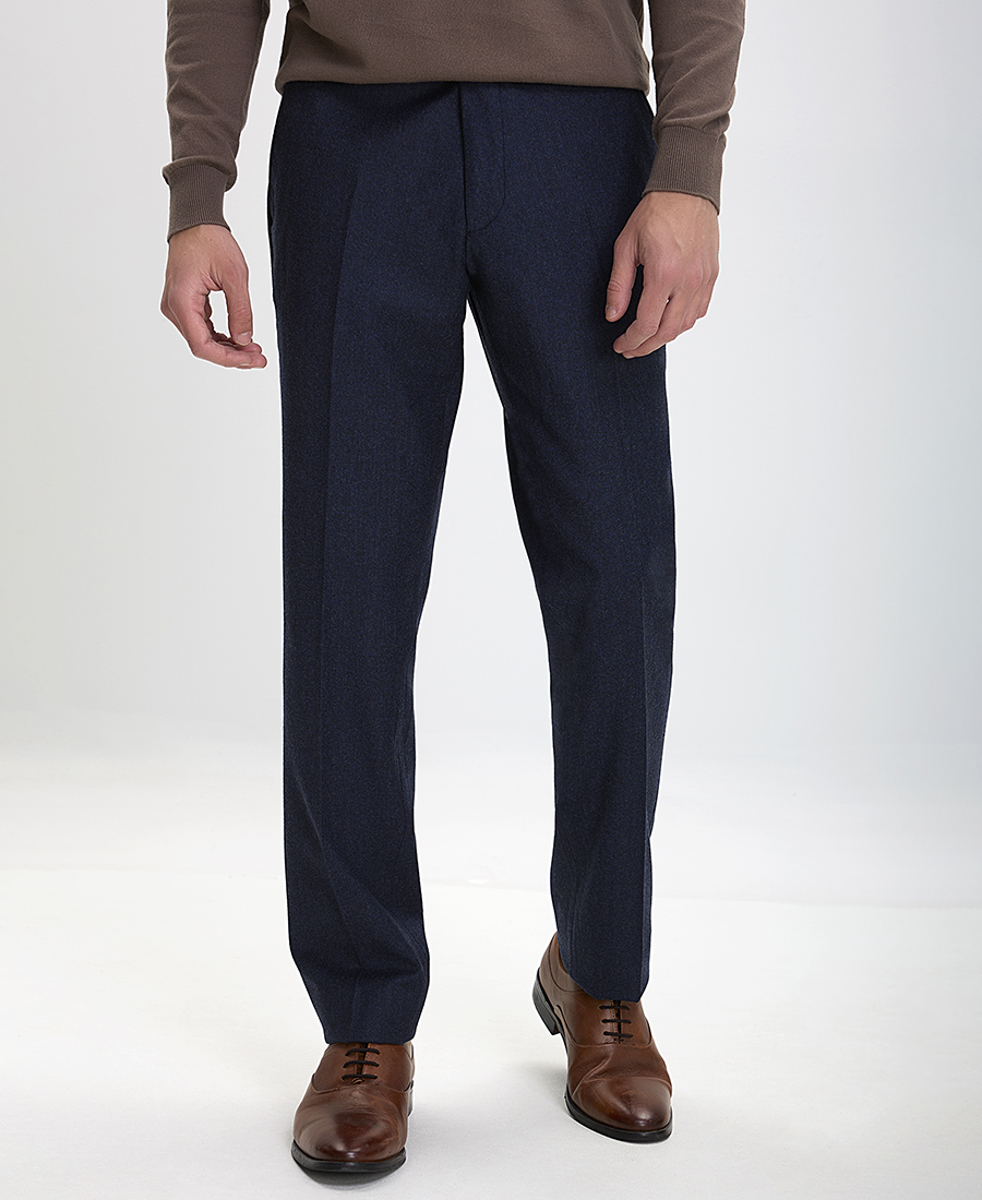 Kaiserhoff Kaiserhoff Παντελόνι Wool-cashmere Flannel Modern Fit Σκούρο Μπλε