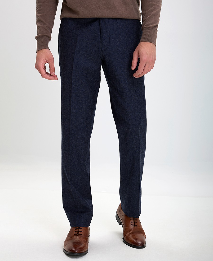 Kaiserhoff Kaiserhoff Παντελόνι Wool-cashmere Flannel Modern Fit Σκούρο Μπλε