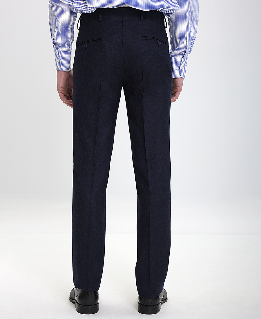 Vardas Ανδρικό Παντελόνι Regular Fit Μαλλί Κασμίρ με Πλαϊνές Τσέπες Σκούρο Μπλε φωτογραφία