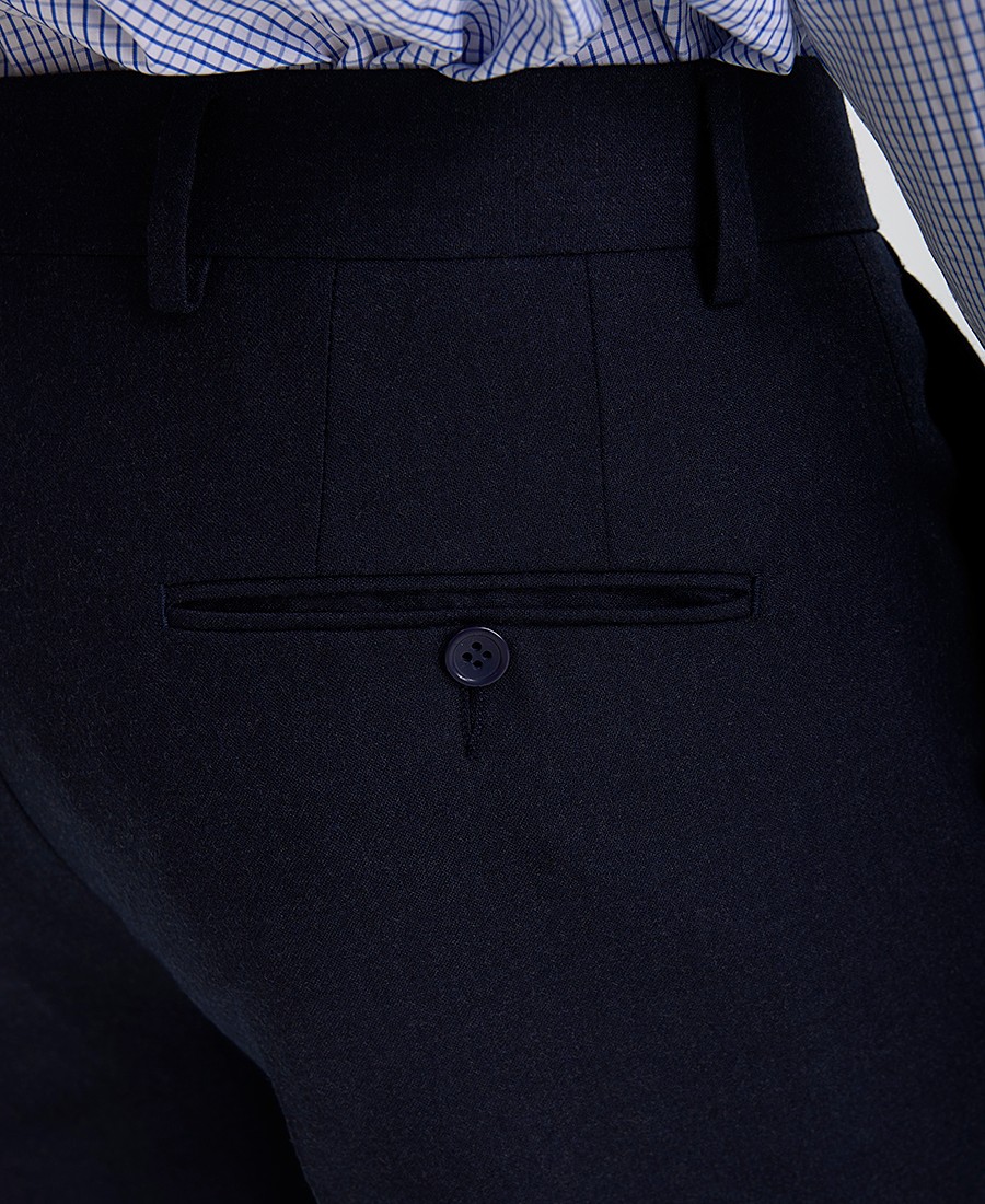 Vardas Ανδρικό Παντελόνι Regular Fit Μαλλί Κασμίρ με Πλαϊνές Τσέπες Σκούρο Μπλε φωτογραφία