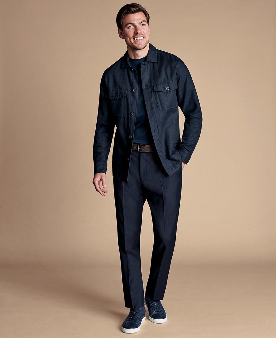 Charles Tyrwhitt Ανδρικό Παντελόνι Slim Fit Από Super 100’s Μάλλινη Υφή φωτογραφία