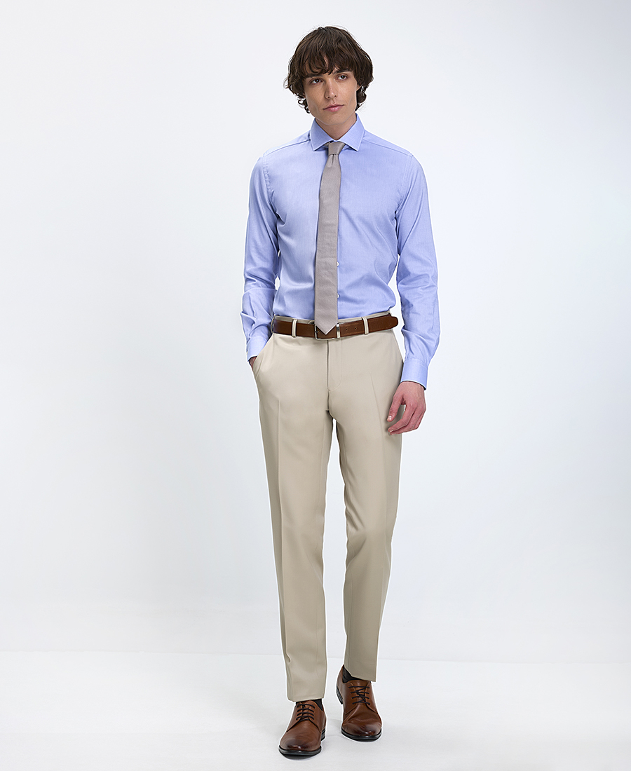 Kaiser Hoff Ανδρικό Παντελόνι Modern Fit σε Μπεζ φωτογραφία