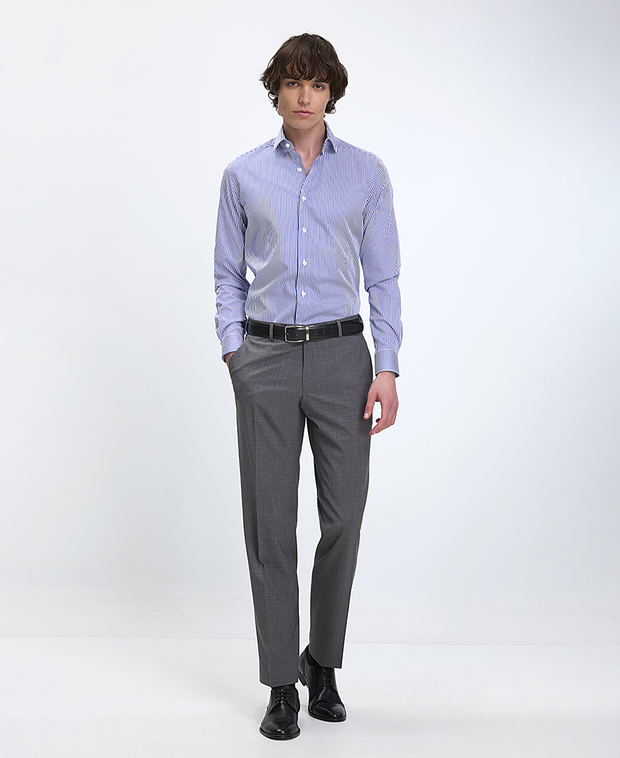 Kaiser Hoff Ανδρικό Παντελόνι Κανονική Γραμμή Γκρι φωτογραφία