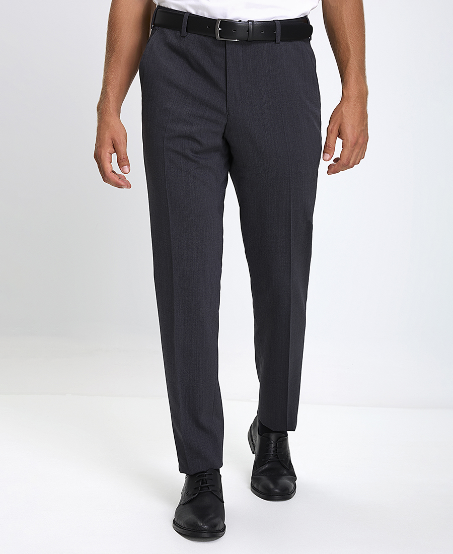 Vardas Vardas Ανδρικό Παντελόνι Straight Fit Σε Ίσια Γραμμή Σκούρο Γκρι