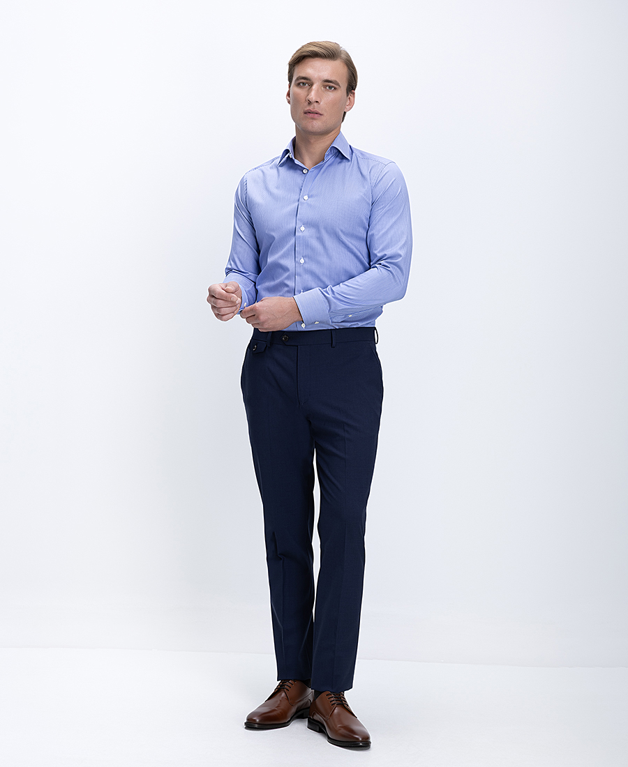 Charles Tyrwhitt Ανδρικό Παντελόνι Wool Blend Slim Fit