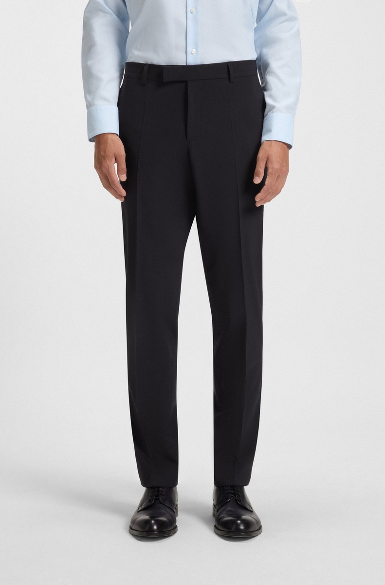 Boss Ανδρικό Παντελόνι Slim Fit Σε Wool Blend