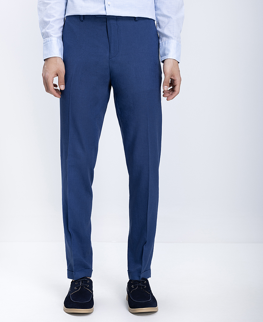 Ανδρικό Παντελόνι Με Λινή Υφή Slim Fit φωτογραφία