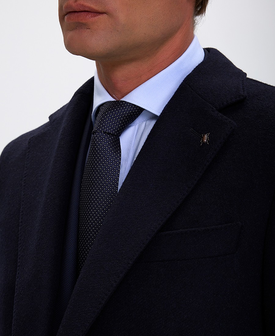 CC Collection Corneliani Ανδρικό Παλτό Classic Fit από Μαλλί και Κασμίρ σε Μπλε φωτογραφία