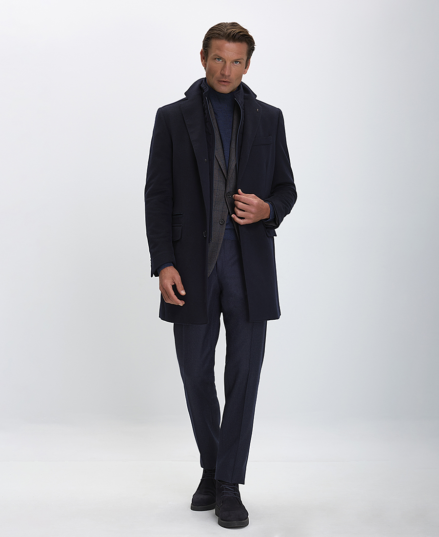 CC Collection Corneliani Ανδρικό Παλτό Regular Fit από Μαλλί και Κασμίρ φωτογραφία