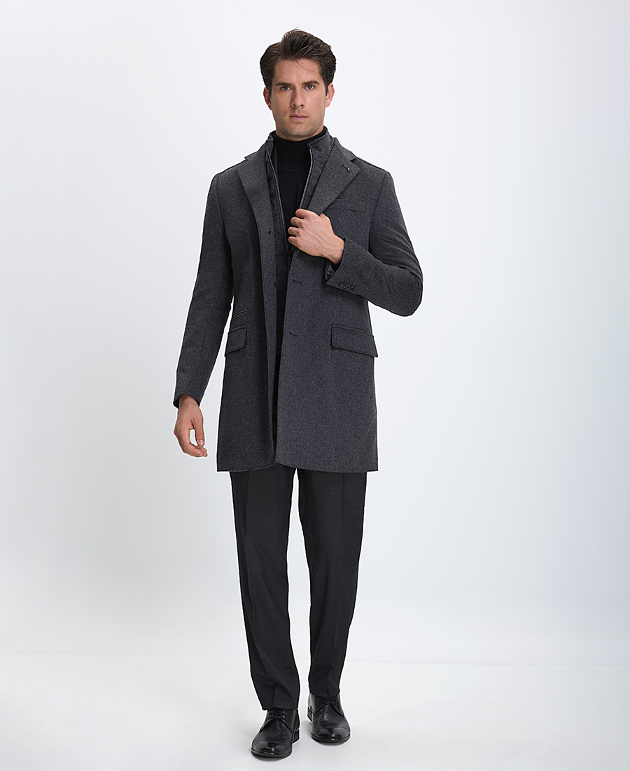CC Collection Corneliani Ανδρικό Παλτό Regular Fit από Μαλλί και Κασμίρ φωτογραφία
