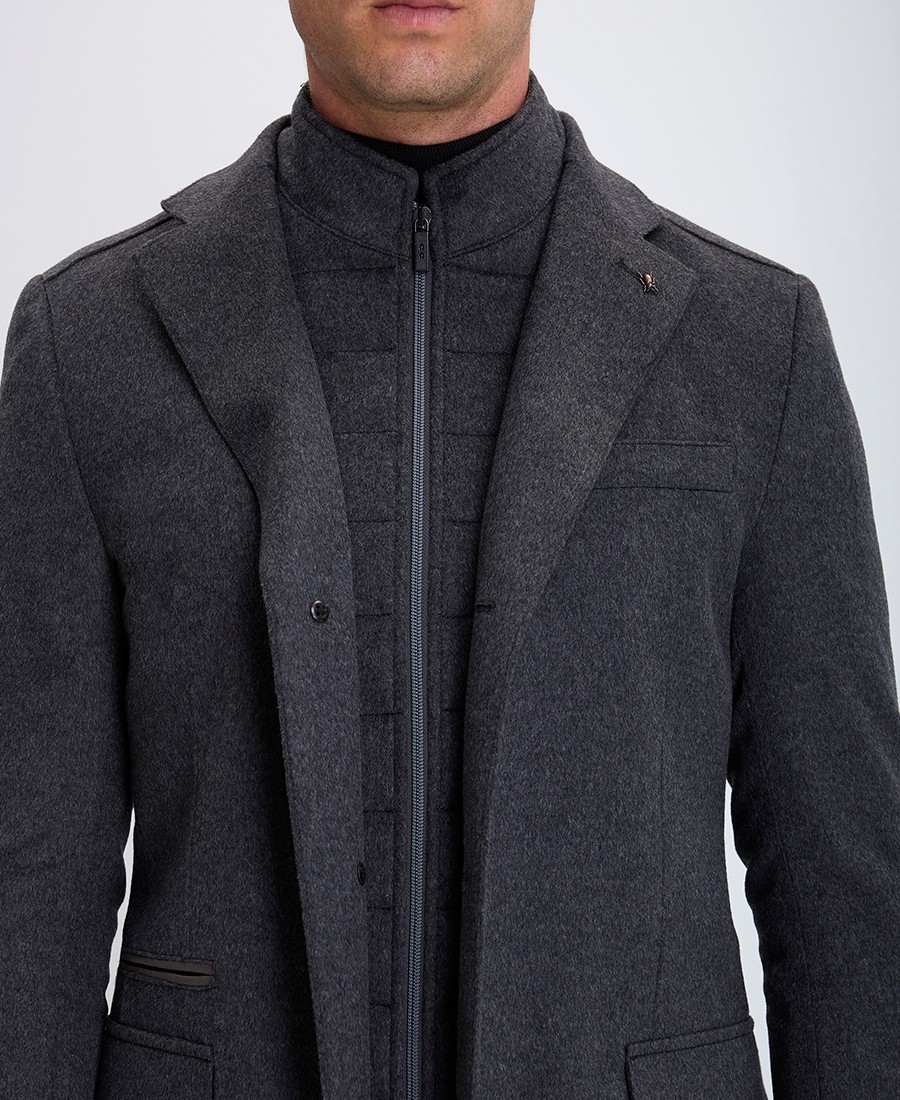 CC Collection Corneliani Ανδρικό Παλτό Regular Fit από Μαλλί και Κασμίρ φωτογραφία