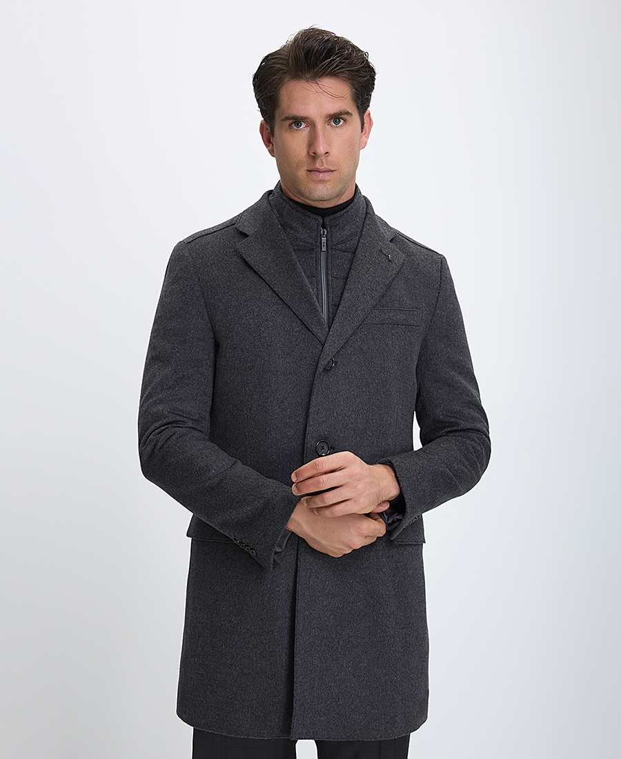 CC Collection Corneliani Ανδρικό Παλτό Regular Fit από Μαλλί και Κασμίρ φωτογραφία