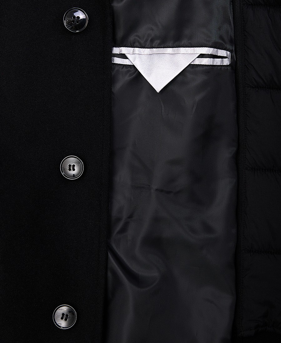 Ανδρικό Παλτό με Κρυφό Φερμουάρ και Κουμπιά Regular Fit φωτογραφία