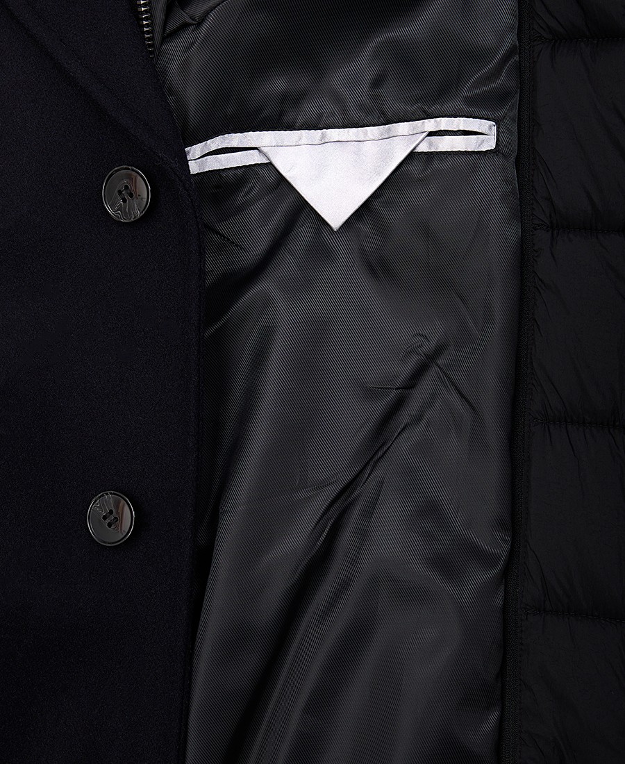 Ανδρικό Παλτό με Κρυφό Φερμουάρ και Κουμπιά Regular Fit φωτογραφία