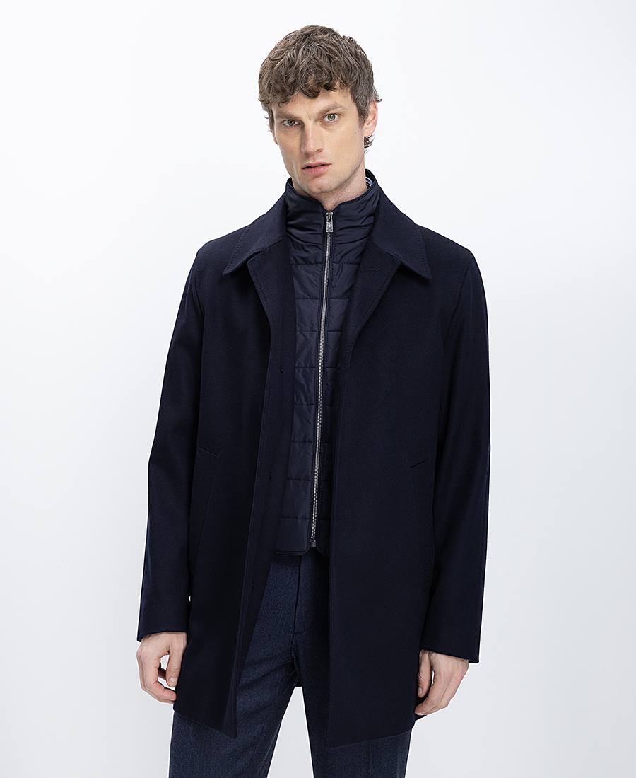 Boss Boss Ανδρικό Παλτό Regular Fit Μάλλινο