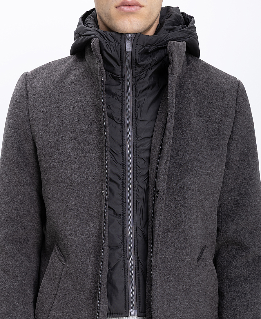 Ανδρικό Παλτό Με Εσωτερική Καπιτονέ Επένδυση Regular Fit φωτογραφία