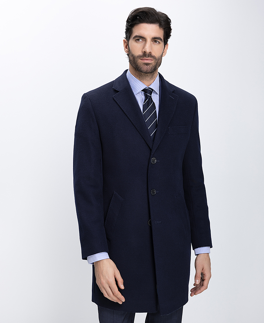 Charles Tyrwhitt Ανδρικό Παλτό Overcoat Μάλλινο Regular Fit φωτογραφία