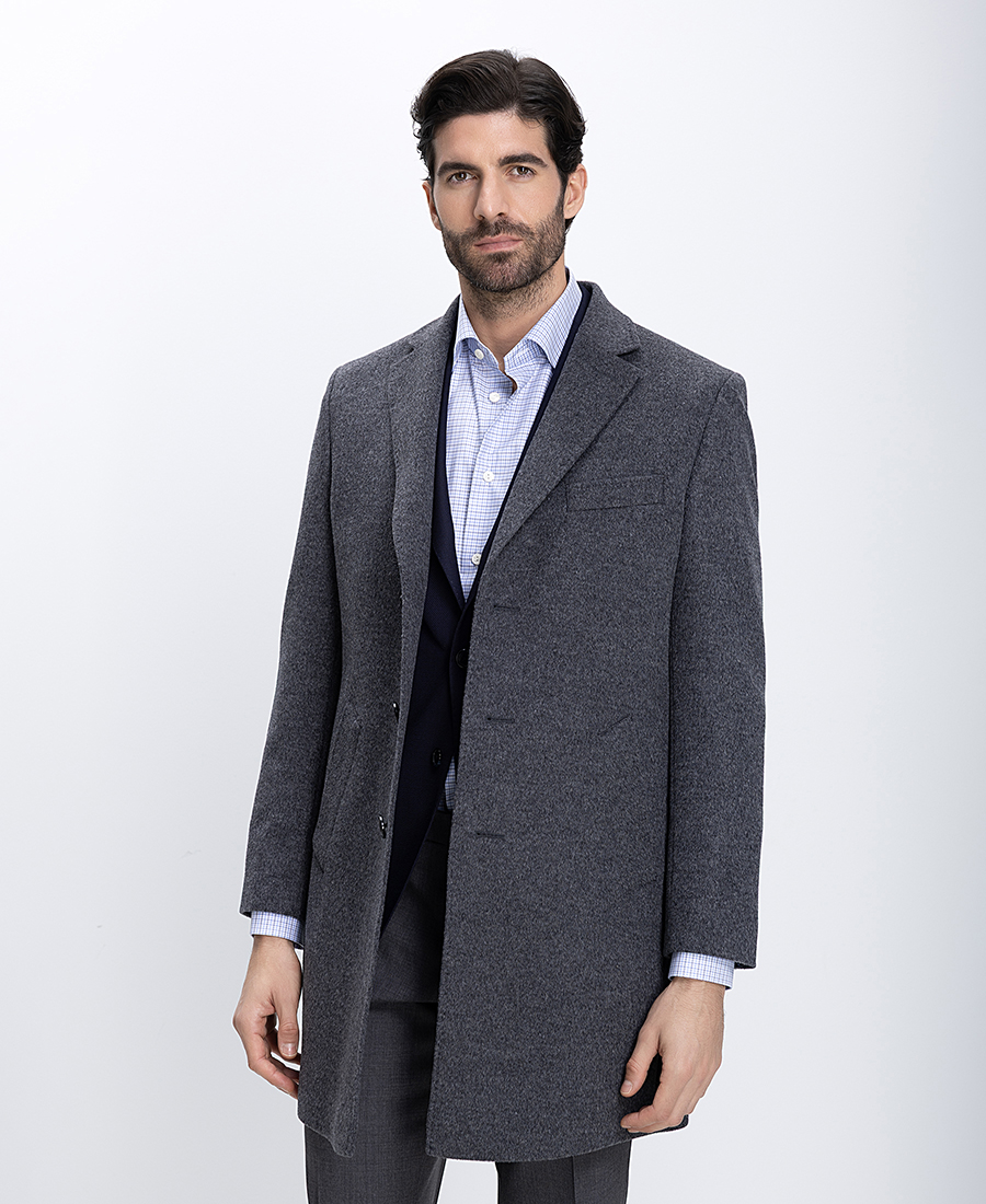 Charles Tyrwhitt Ανδρικό Παλτό Overcoat Wool Regular Fit