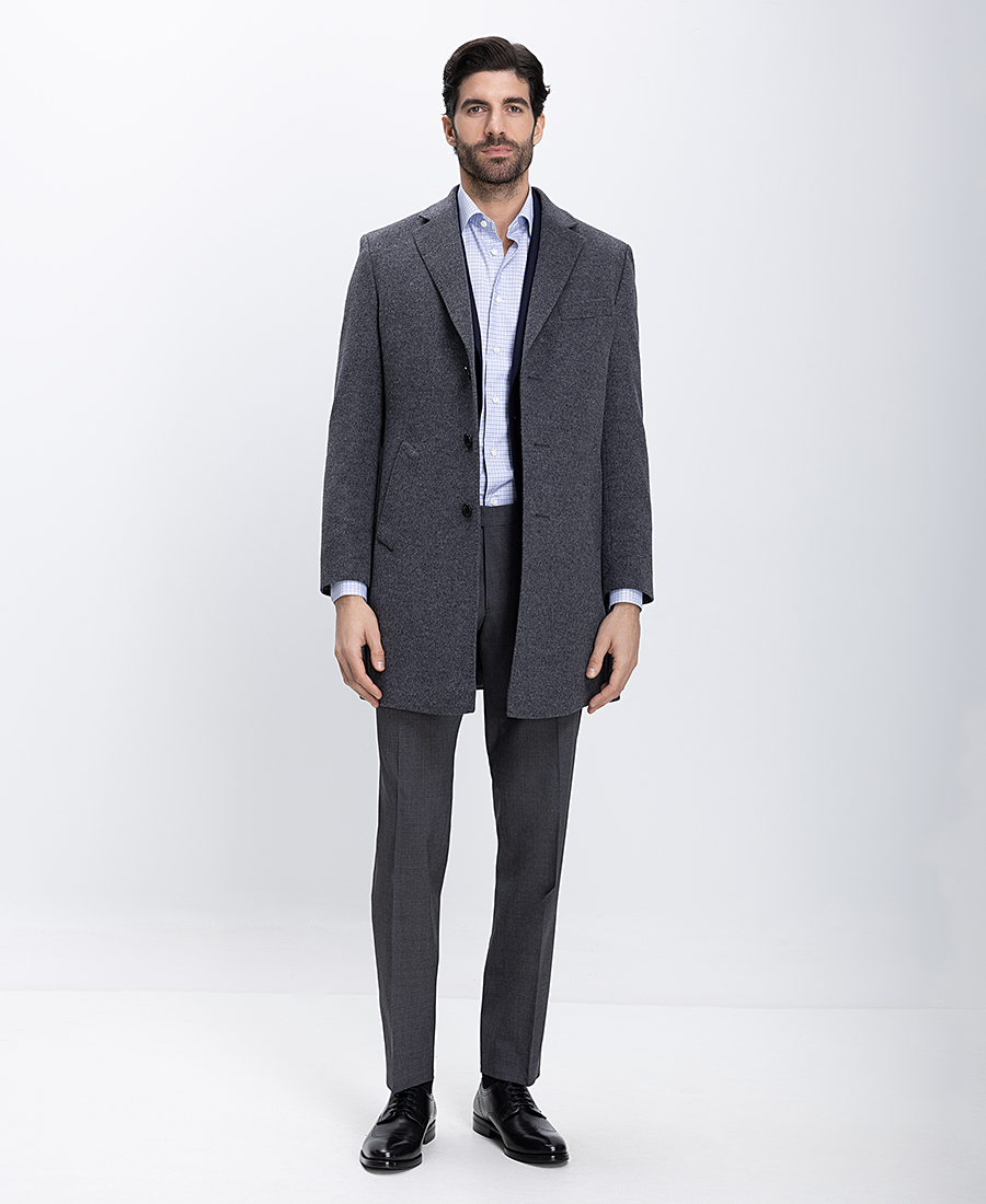 Charles Tyrwhitt Ανδρικό Παλτό Overcoat Wool Regular Fit φωτογραφία