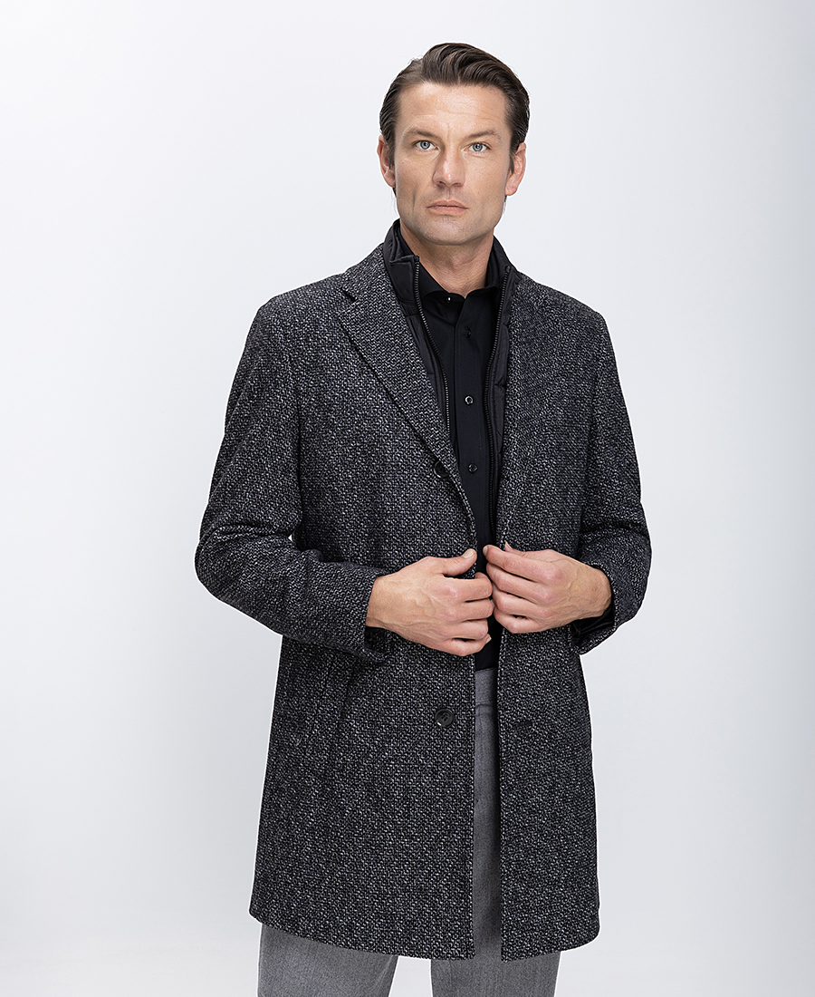Ανδρικό Παλτό Με Καπιτονέ Εσωτερική Επένδυση