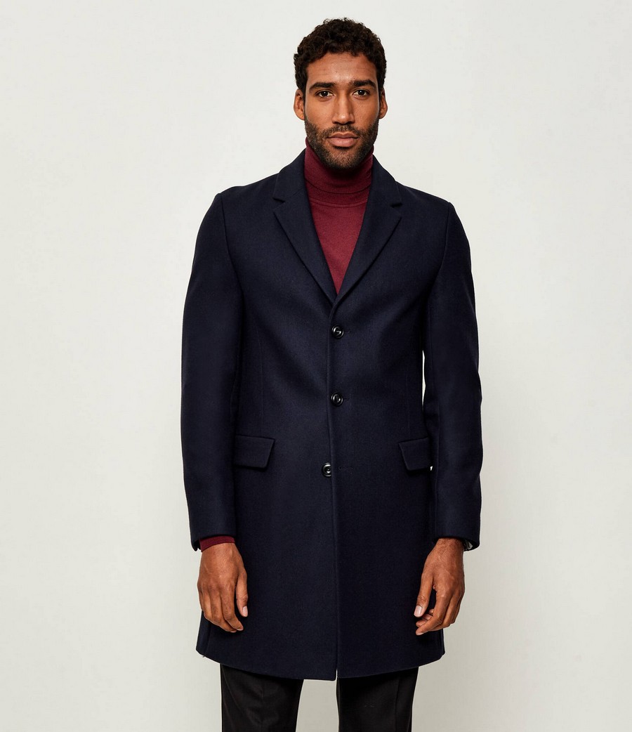 Hugo Hugo Ανδρικό Παλτό Regular Fit Με Κλασικό Γιακά