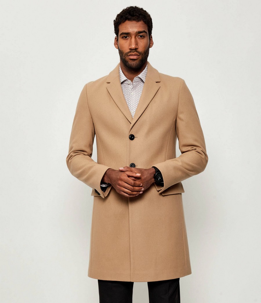 Hugo Hugo Ανδρικό Παλτό Regular Fit Με Κλασικό Γιακά