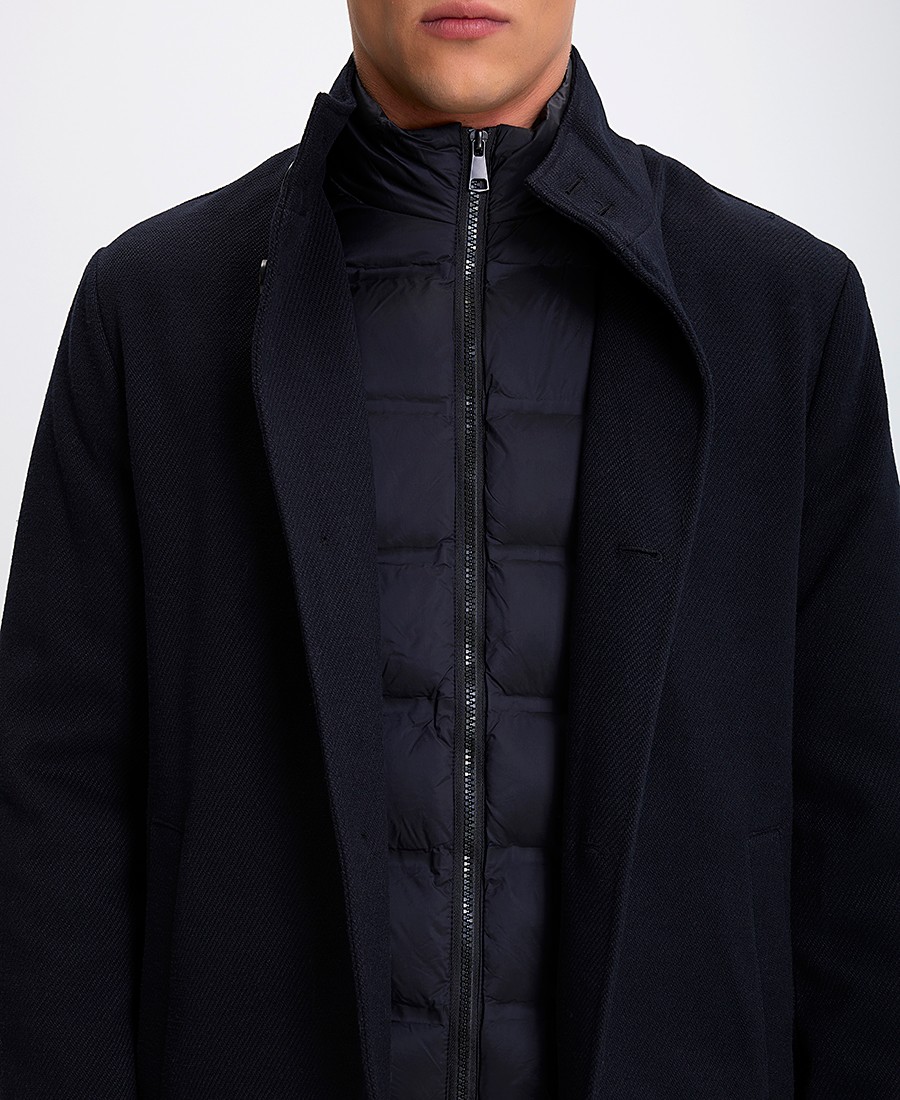 Ανδρικό Ημίπαλτο Regular Fit με Αποσπώμενο Εσωτερικό με Φερμουάρ και Ψηλό Γιακά φωτογραφία