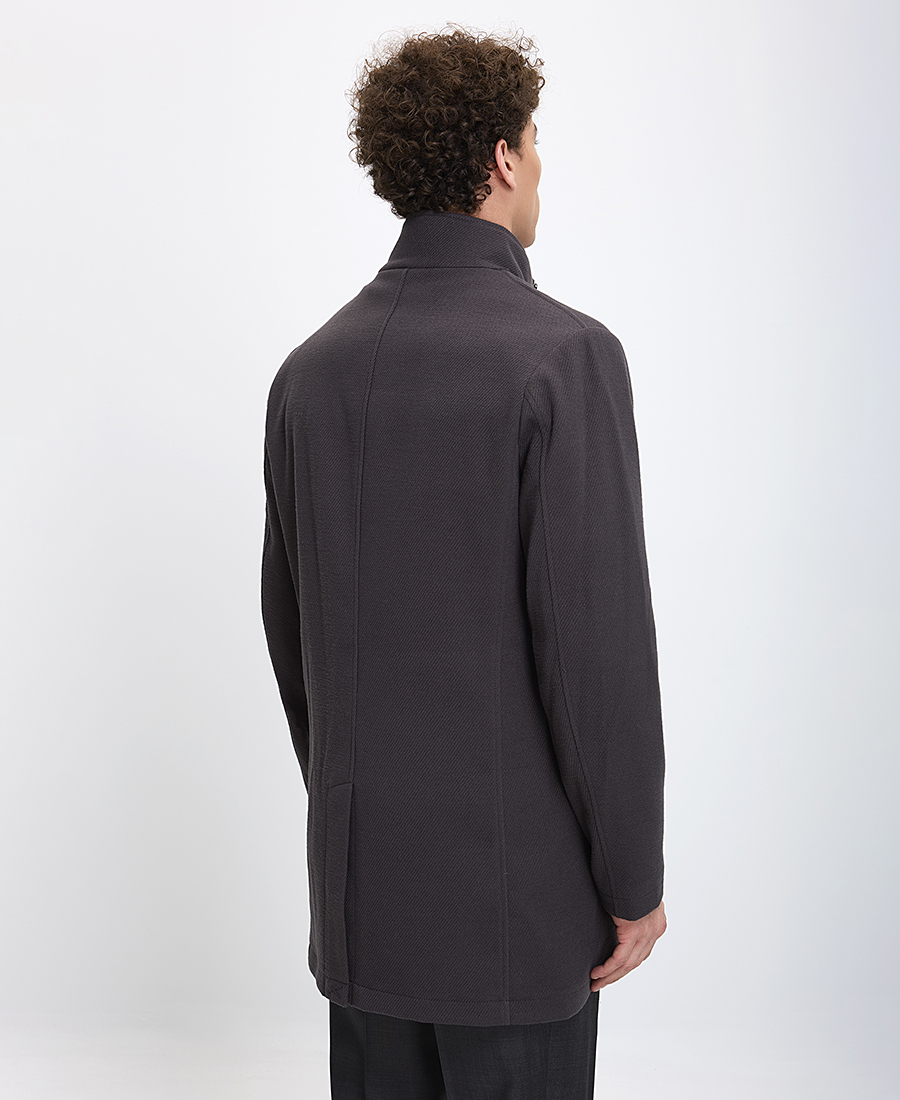 Ανδρικό Ημίπαλτο Regular Fit με Αποσπώμενο Εσωτερικό με Φερμουάρ και Ψηλό Γιακά φωτογραφία