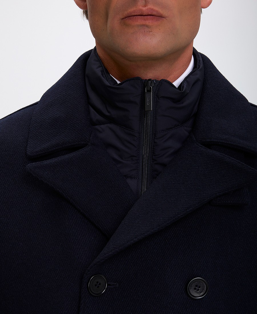 CC Collection Corneliani Ανδρικό Ημίπαλτο Regular Fit από Μαλλί και Κασμίρ σε Μπλε φωτογραφία