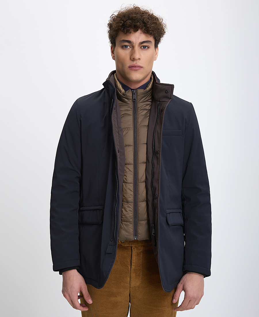 Kaiserhoff Ανδρικό Μπουφάν Regular Fit με Αποσπώμενο Εσωτερικό με Φερμουάρ και Κρυφή Κουκούλα φωτογραφία