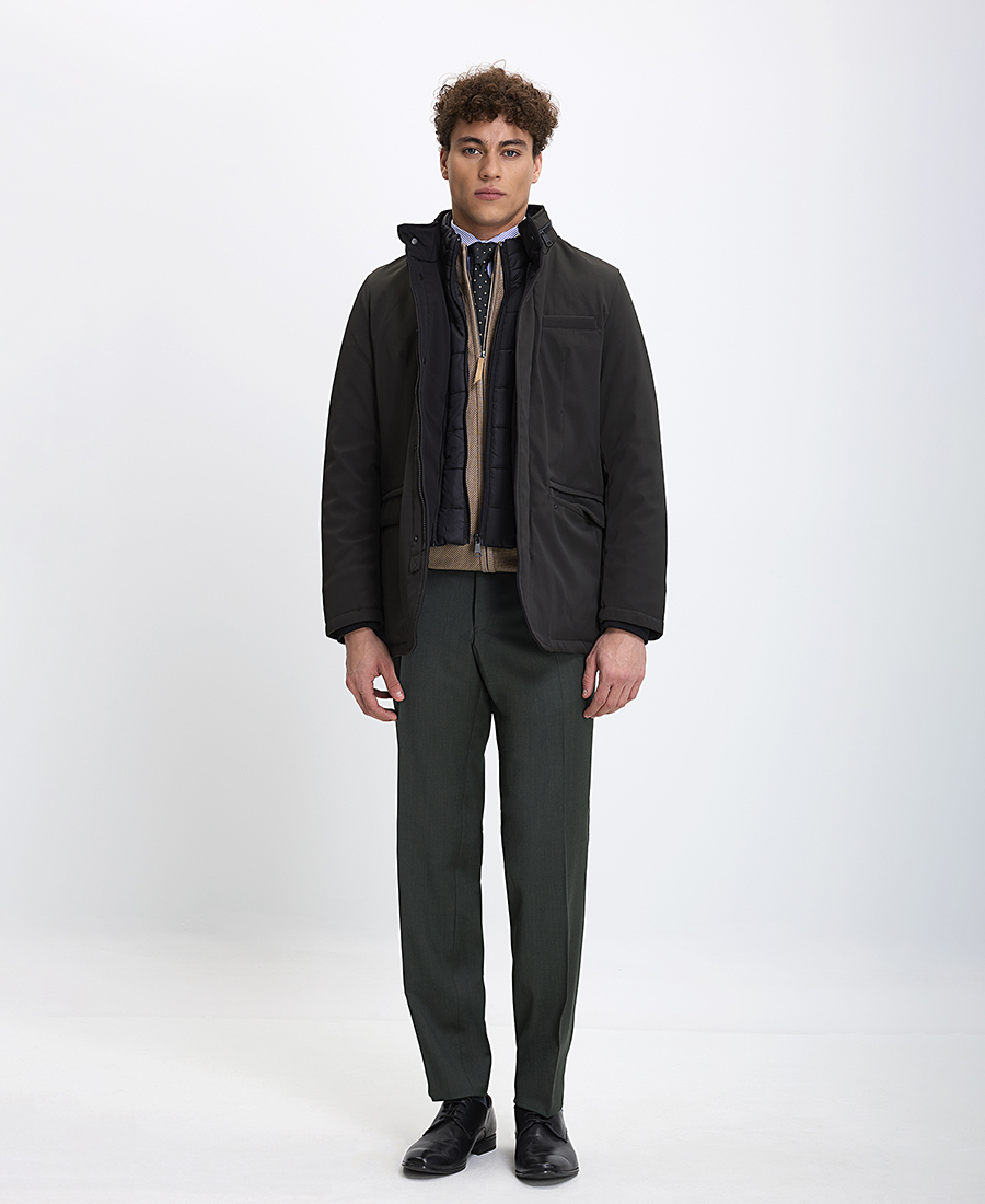 Kaiserhoff Ανδρικό Μπουφάν Regular Fit με Αποσπώμενο Εσωτερικό με Φερμουάρ και Κρυφή Κουκούλα φωτογραφία