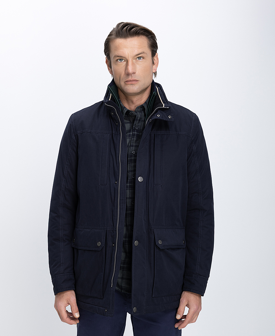 Kaiser Hoff Ανδρικό Μπουφάν Με Όρθιο Γιακά Και Πατιλέτα Με...