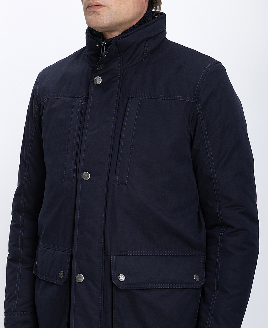 Kaiser Hoff Ανδρικό Μπουφάν Με Όρθιο Γιακά Και Πατιλέτα Με Κουμπιά Regular Fit φωτογραφία