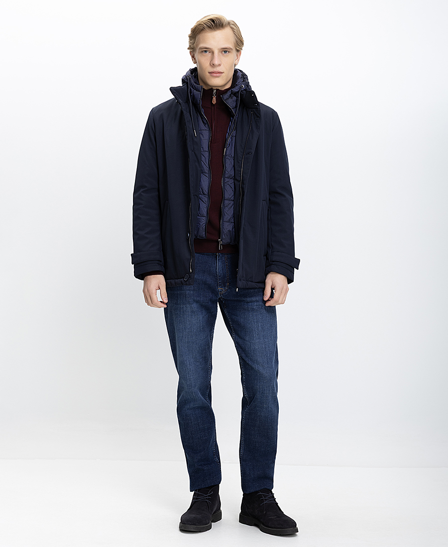 Ανδρικό Μπουφάν Με Εσωτερικό Καπιτονέ Γιλέκο Regular Fit φωτογραφία