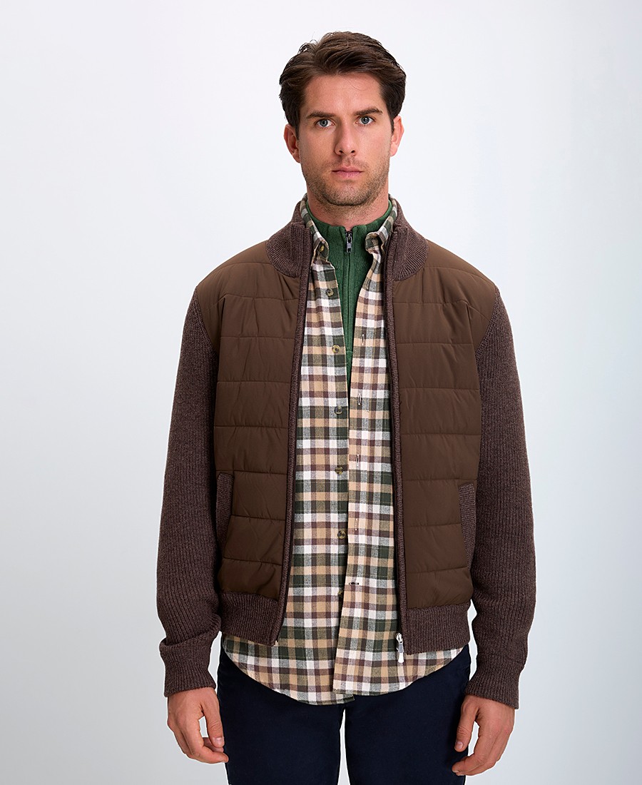 Vardas Vardas Ανδρικό Μπουφάν Με Πλεκτές Λεπτομέρειες Regular Fit